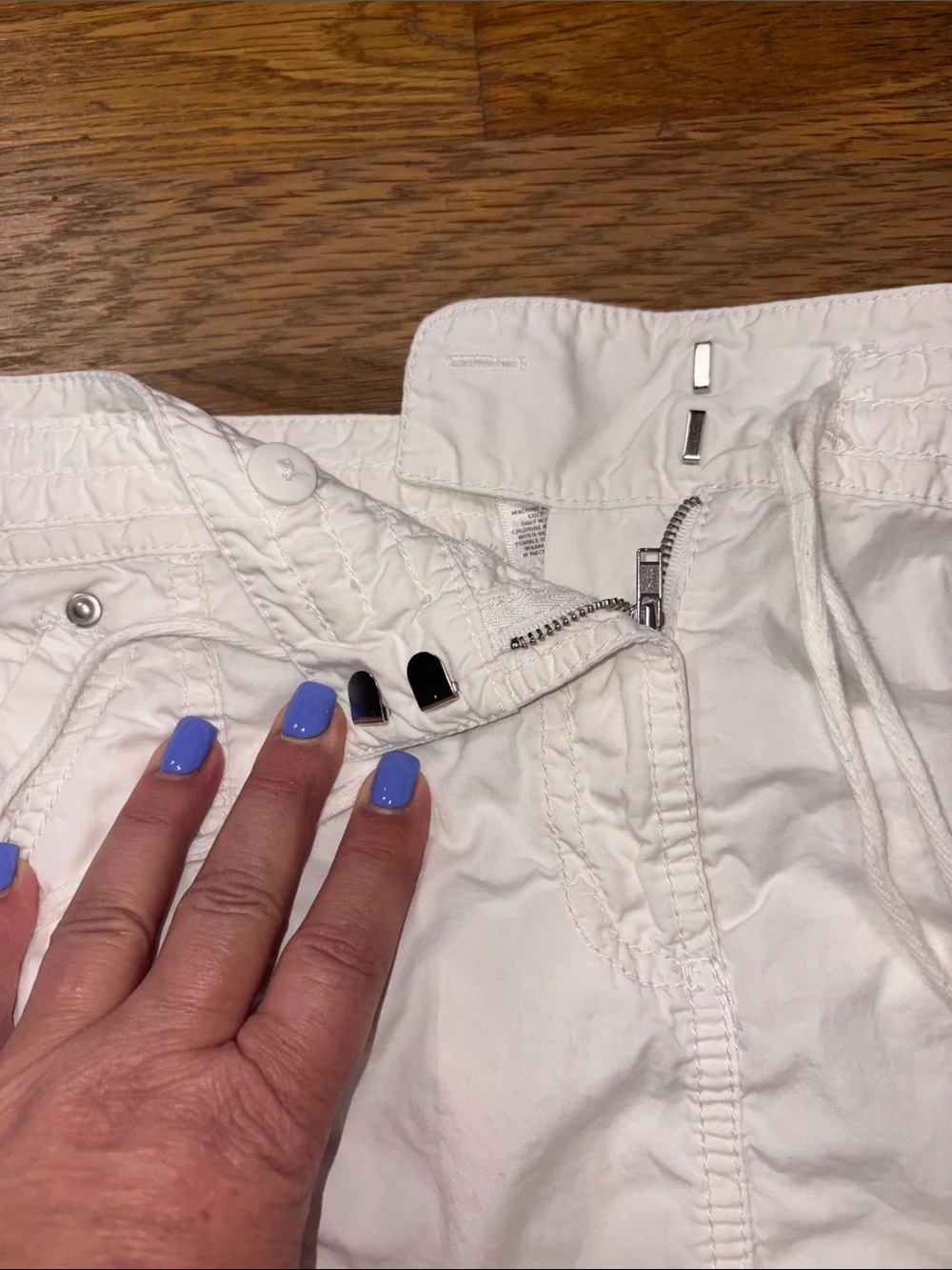 LOFT white cotton mini skirt